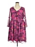 Torrid Print Purple Cocktail Dress Size 3X Plus (3) - photo 1