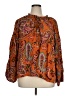 Oddi Paisley Orange Long Sleeve Blouse Size 1XL - photo 1