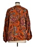 Oddi Paisley Orange Long Sleeve Blouse Size 1XL - photo 2
