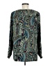 J.Jill 100% Polyester Paisley Teal Long Sleeve Blouse Size M - photo 2