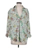 Zara Print Green 3/4 Sleeve Blouse Size S - photo 1