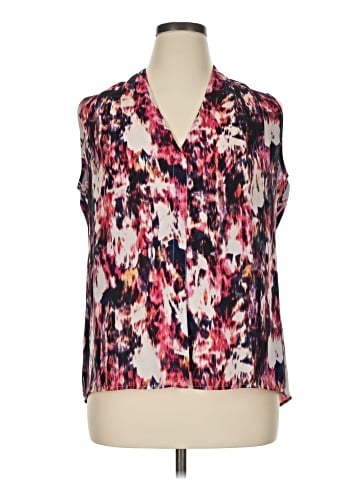 Rose + Olive Sleeveless Blouse (view 1)