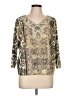 Chico's 100% Polyester Tan 3/4 Sleeve Blouse Size Lg (2) - photo 1