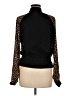 Three Dots 100% Viscose Animal Print Black Track Jacket Size M - photo 2
