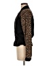 Three Dots 100% Viscose Animal Print Black Track Jacket Size M - photo 5