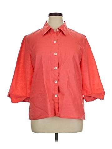 Liz Claiborne 3/4 Sleeve Button-Down Shirt (view 1)