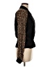 Three Dots 100% Viscose Animal Print Black Track Jacket Size M - photo 4
