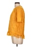 J.Crew 100% Linen Yellow Poncho Size L - photo 5