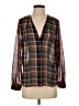 Maeve Plaid Brown Long Sleeve Blouse Size S - photo 1