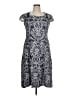 Alex Evenings 100% Polyester Paisley Blue Casual Dress Size 14 - photo 1