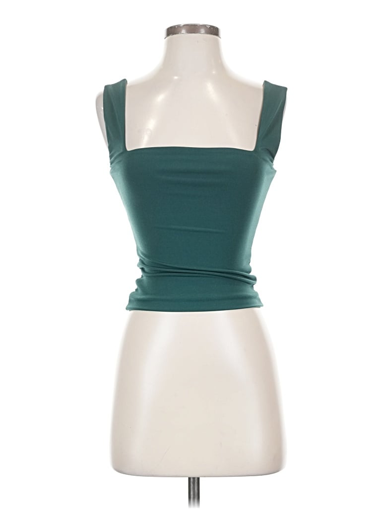 Pre-owned Leith Tube Top Teal Strapless Neckline Tops