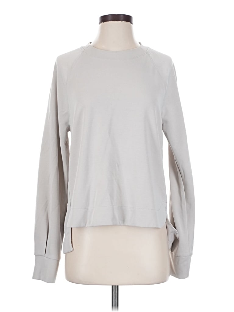 Pre-owned Athleta Long Sleeve T-shirt In Gray