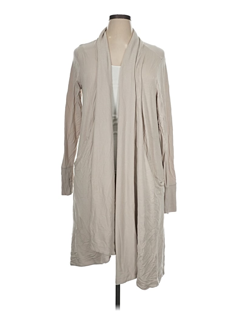 Pre-owned Athleta Cardigan Sweater In Tan