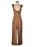 L Space 100% Rayon Hearts Brown Jumpsuit Size M - photo 1