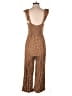 L Space 100% Rayon Hearts Brown Jumpsuit Size M - photo 2
