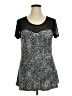Torrid Animal Print Silver Short Sleeve Top Size 1X Plus (1) - photo 1