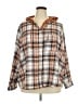 No Comment Orange Brown Long Sleeve Blouse Size 3X - photo 1