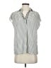 Max Studio 100% Polyester Houndstooth Ivory Short Sleeve Blouse Size XS - photo 1