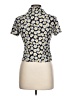 No Boundaries 100% Polyester Floral Yellow Short Sleeve Blouse Size L - photo 2