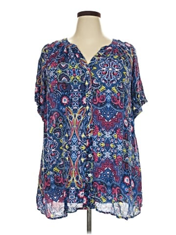 Roaman's Short Sleeve Blouse (view 1)