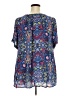 Roaman's 100% Rayon Paisley Blue Short Sleeve Blouse Size 22W - photo 2