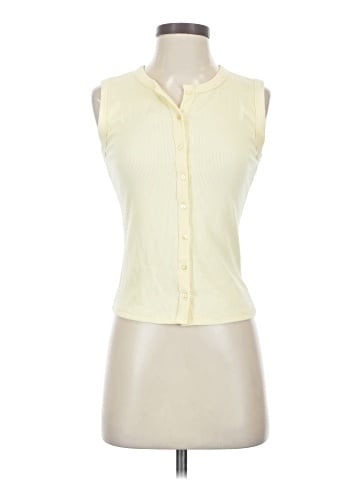 Pink Rose Sleeveless Button-Down Shirt (view 1)