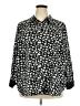 Chaps 100% Cotton Polka Dots Black Long Sleeve Button-Down Shirt Size 3X - photo 1