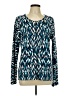 Studio Works Print Teal Pullover Sweater Size L - photo 1