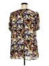 Roaman's 100% Rayon Tropical Black Short Sleeve Blouse Size 22W - photo 2