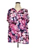 Roaman's 100% Rayon Pink Short Sleeve Blouse Size 22 - photo 1