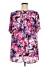 Roaman's 100% Rayon Pink Short Sleeve Blouse Size 22 - photo 2