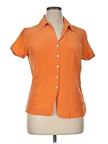 Silkland Short Sleeve Silk Top (view 1)