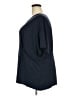 BLOOMCHIC Solid Blue Short Sleeve Top Size 22 - photo 5