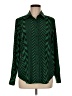 MICHAEL Michael Kors 100% Polyester Chevron-herringbone Green Long Sleeve Blouse Size M - photo 1