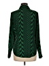 MICHAEL Michael Kors 100% Polyester Chevron-herringbone Green Long Sleeve Blouse Size M - photo 2