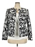 Black Label by Evan Picone 100% Polyester Graphic Silver Blazer Size 18 - photo 1