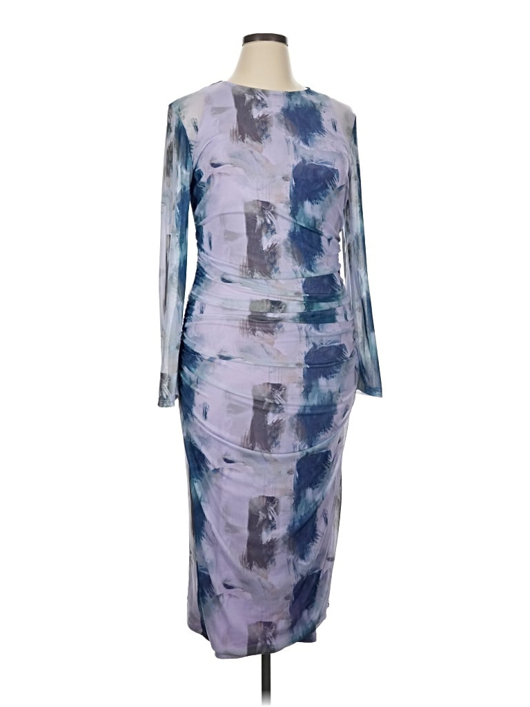 Pre-owned Shein Curve Cocktail Dress In Blue