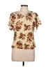 Unbranded Tan Short Sleeve Blouse Size L - photo 1