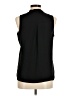 Banana Republic 100% Polyester Black Sleeveless Blouse Size Med Petite - photo 2