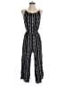 Aqua 100% Rayon Graphic Black Jumpsuit Size M - photo 1