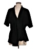 Halogen 100% Polyester Black Short Sleeve Top Size L - photo 1
