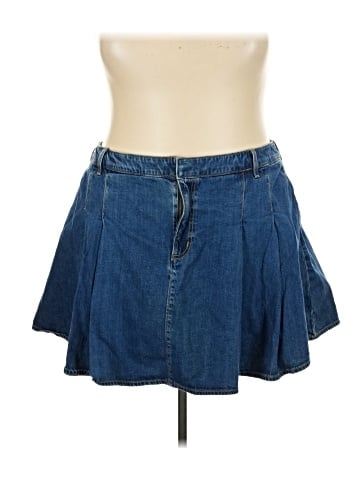 Lands' End Denim Skirt (view 1)
