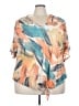 Cocomo Orange Short Sleeve Blouse Size 3X - photo 1