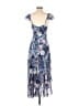 Hutch 100% Polyester Paisley Blue Cocktail Dress Size 2 - photo 2
