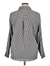 DKNY 100% Polyester Houndstooth Silver Long Sleeve Blouse Size XL - photo 2
