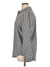 DKNY 100% Polyester Houndstooth Silver Long Sleeve Blouse Size XL - photo 5