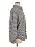 DKNY 100% Polyester Houndstooth Silver Long Sleeve Blouse Size XL - photo 4