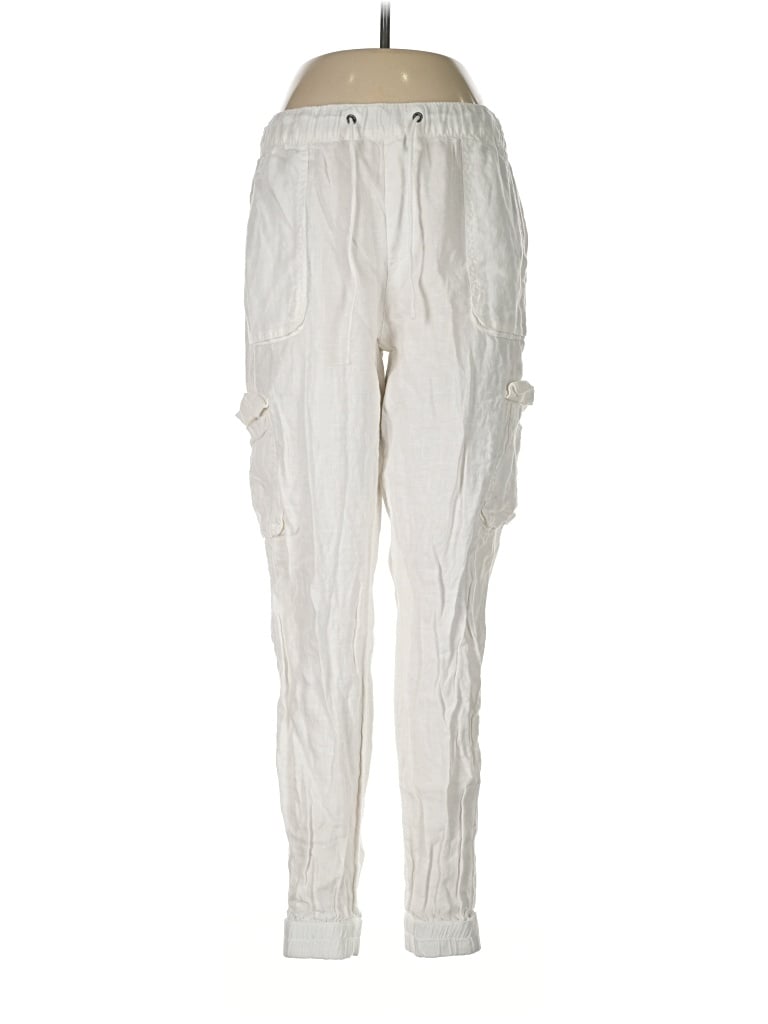 Pre-owned Nicole Miller Linen Pants In Ivory