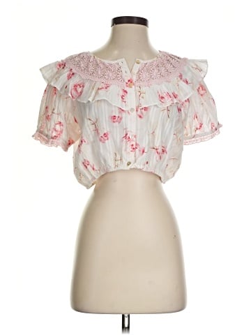 LoveShackFancy Short Sleeve Blouse (view 1)