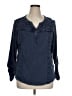 Style&Co 100% Cotton Blue Long Sleeve Blouse Size XL - photo 1